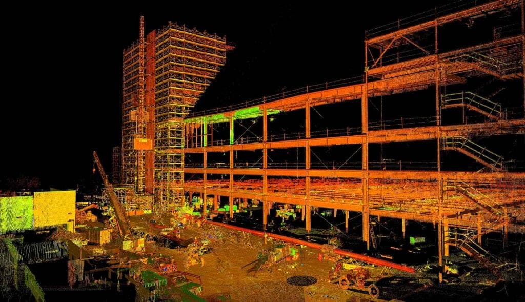 3d scan of a construction site