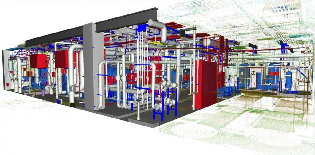 3d As-Built scan of a mechanical room